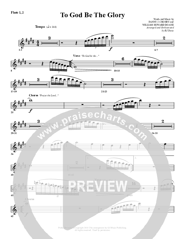 To God Be The Glory Flute (G3 Worship)