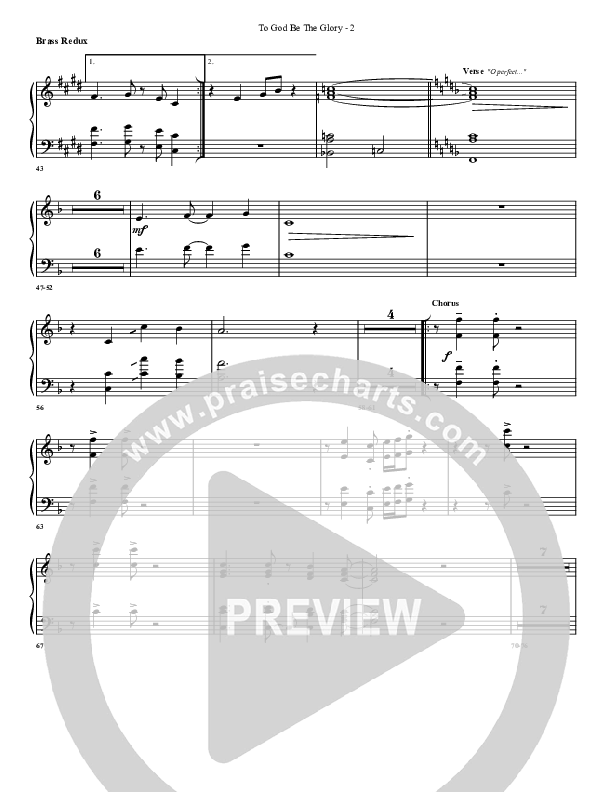 To God Be The Glory Synth Brass (G3 Worship)