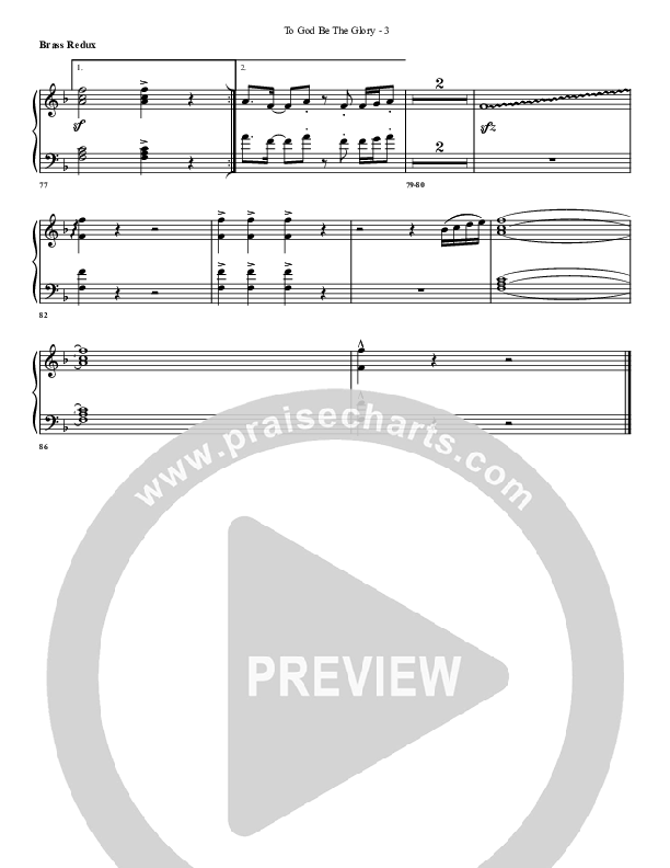 To God Be The Glory Synth Brass (G3 Worship)