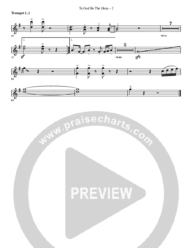 To God Be The Glory Trumpet 1,2 (G3 Worship)