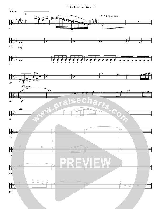 To God Be The Glory Viola (G3 Worship)