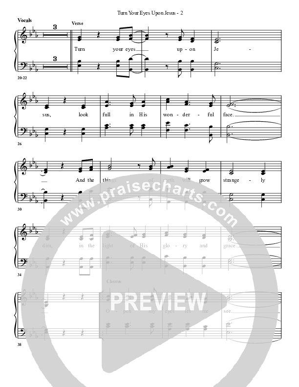 Turn Your Eyes Upon Jesus Choir Sheet (G3 Worship)