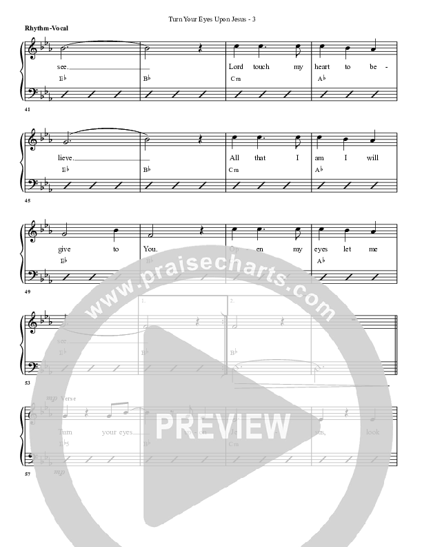 Turn Your Eyes Upon Jesus Rhythm/Vocal (G3 Worship)