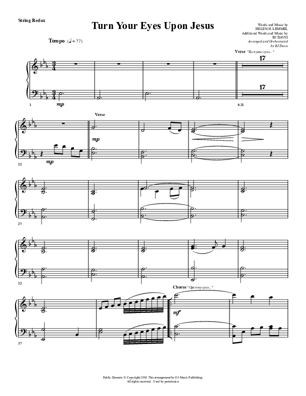 Turn Your Eyes Upon Jesus Synth Strings (G3 Worship)