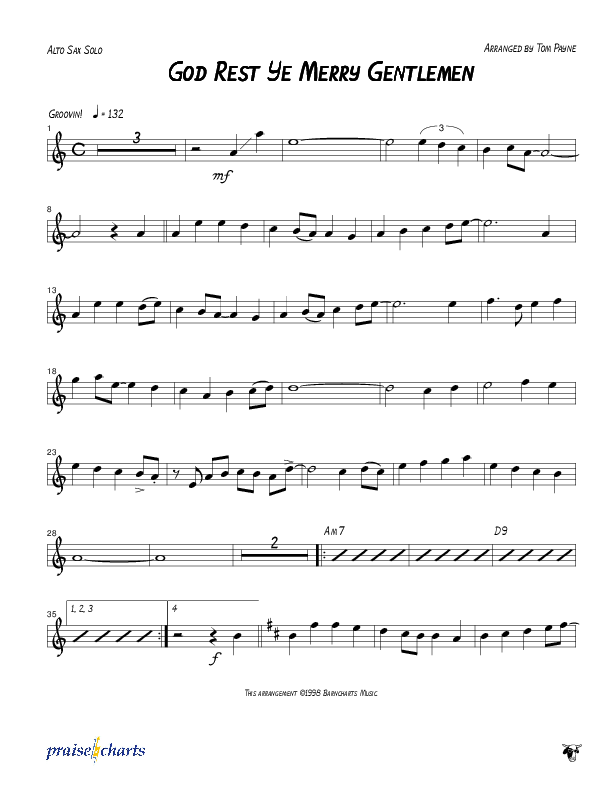 God Rest Ye Merry Gentlemen (Instrumental) Alto Sax (Tom Payne)