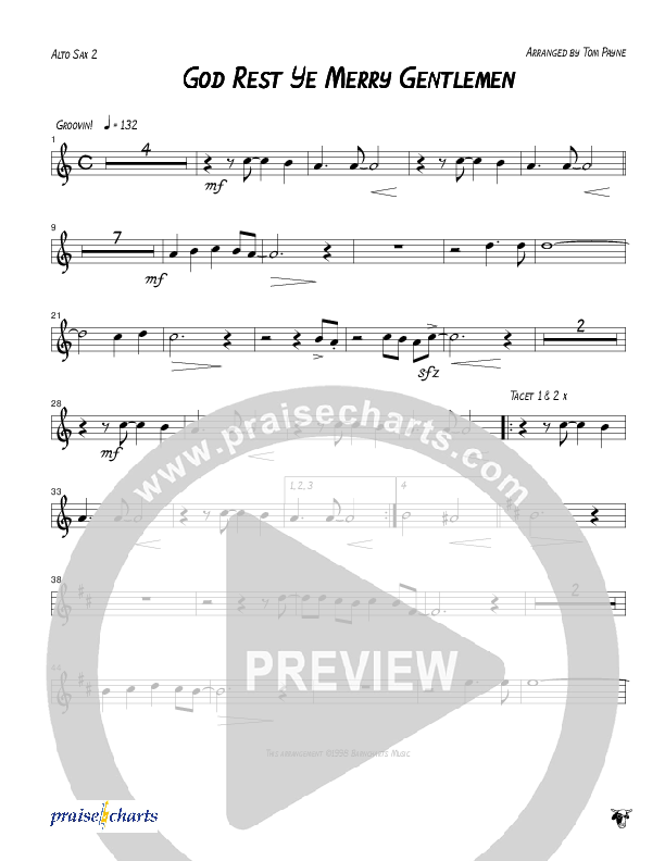 God Rest Ye Merry Gentlemen (Instrumental) Alto Sax (Tom Payne)