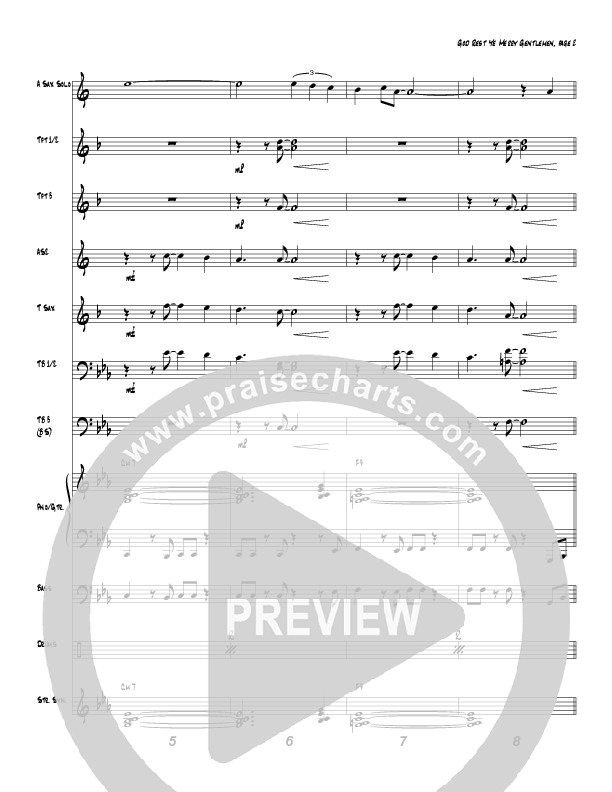 God Rest Ye Merry Gentlemen (Instrumental) Conductor's Score (Tom Payne)