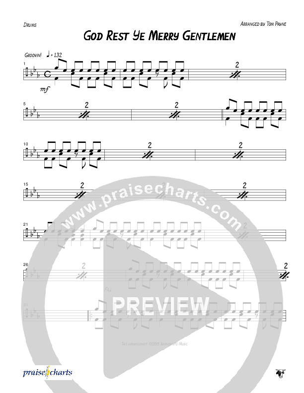 God Rest Ye Merry Gentlemen (Instrumental) Drum Set (Tom Payne)