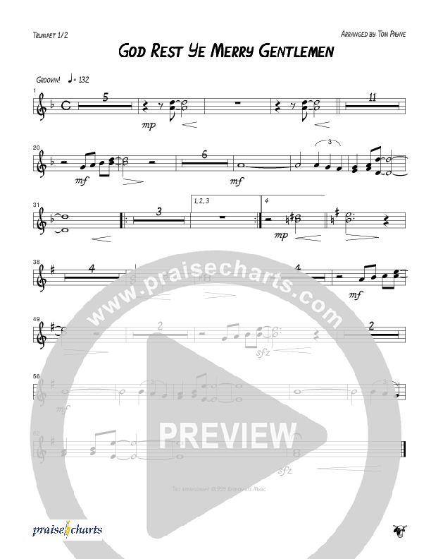 God Rest Ye Merry Gentlemen (Instrumental) Trumpet 1,2 (Tom Payne)