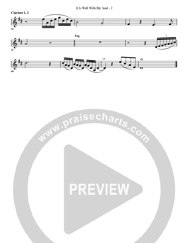 It Is Well With My Soul Clarinet (G3 Worship)