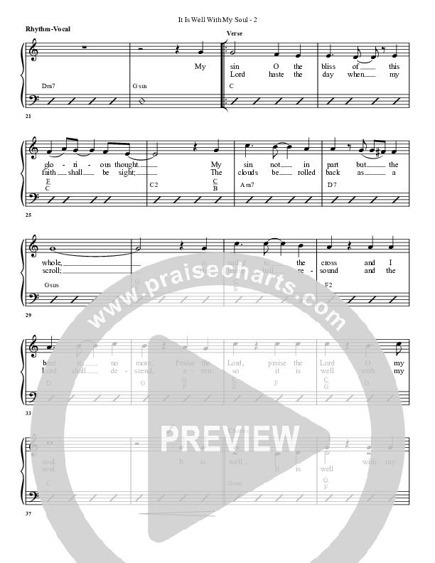 It Is Well With My Soul Rhythm Chart (G3 Worship)