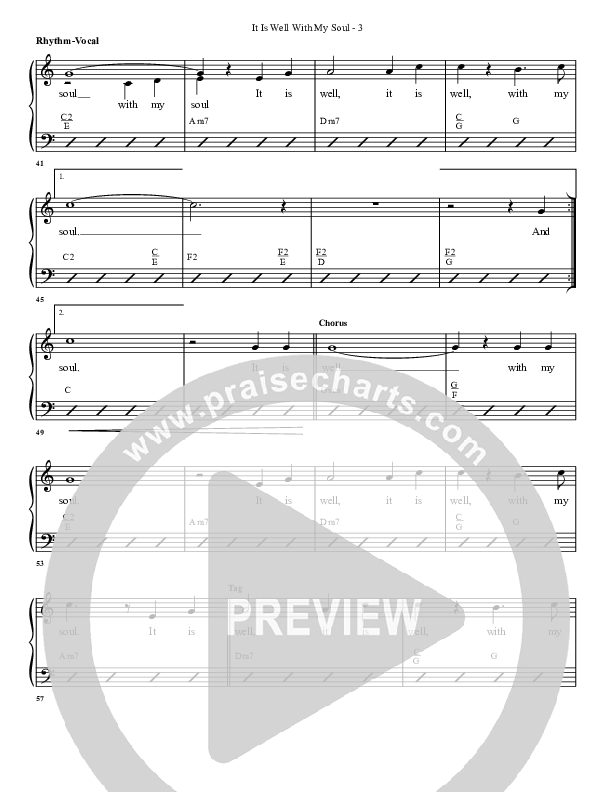 It Is Well With My Soul Rhythm Chart (G3 Worship)