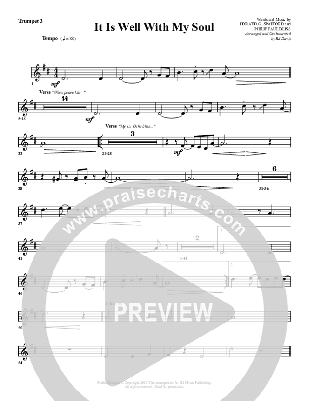 It Is Well With My Soul Trumpet 3 (G3 Worship)