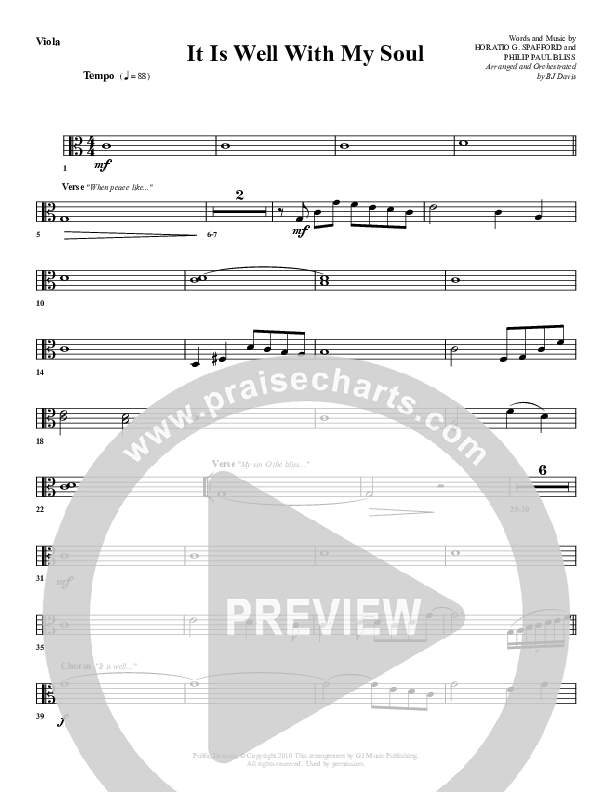 It Is Well With My Soul Viola (G3 Worship)