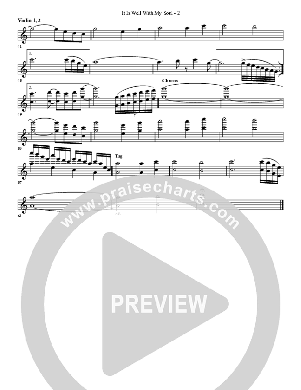 It Is Well With My Soul Violin 1/2 (G3 Worship)