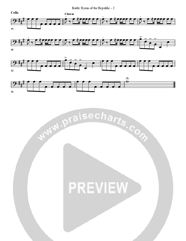 Battle Hymn Of The Republic Cello (G3 Worship)