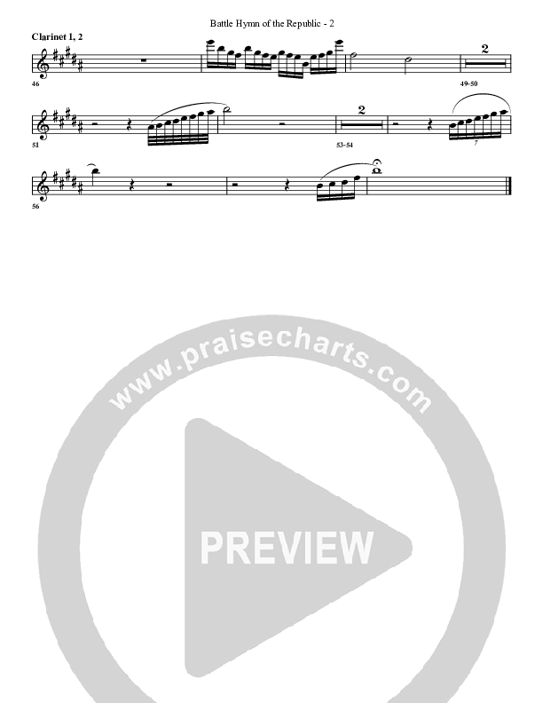 Battle Hymn Of The Republic Clarinet (G3 Worship)