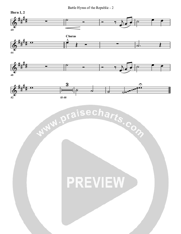 Battle Hymn Of The Republic French Horn 1/2 (G3 Worship)