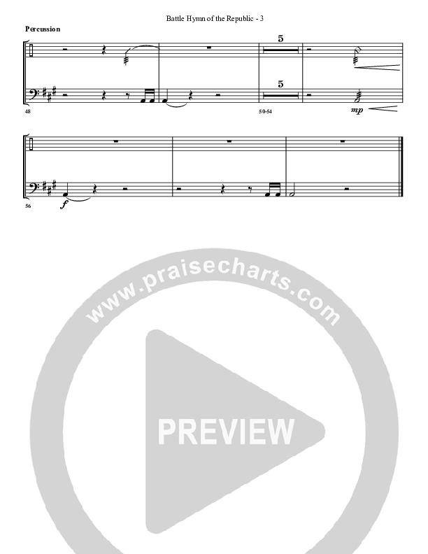 Battle Hymn Of The Republic Percussion (G3 Worship)
