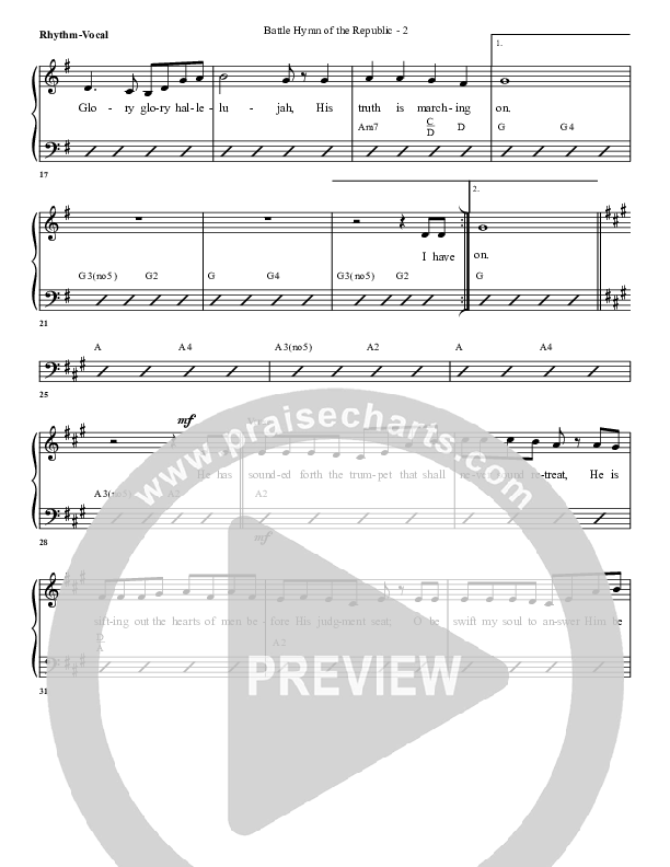 Battle Hymn Of The Republic Rhythm/Vocal (G3 Worship)