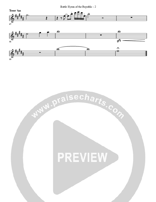 Battle Hymn Of The Republic Tenor Sax 2 (G3 Worship)