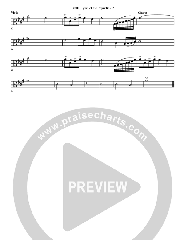 Battle Hymn Of The Republic Viola (G3 Worship)