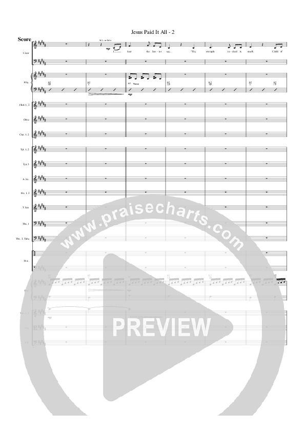 Jesus Paid It All Orchestration (G3 Worship)