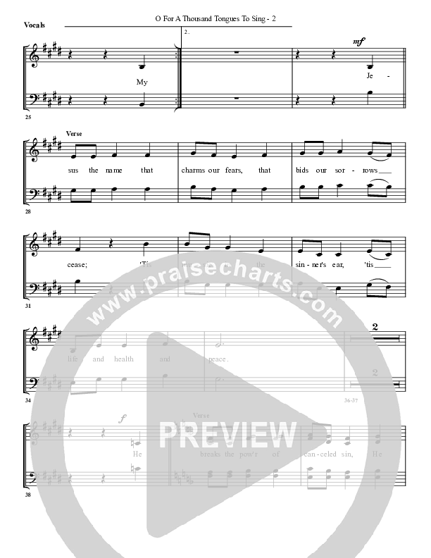 O For A Thousand Tongues Choir Sheet (G3 Worship)