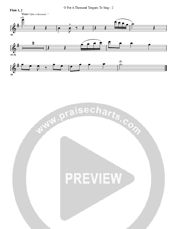 O For A Thousand Tongues Flute (G3 Worship)