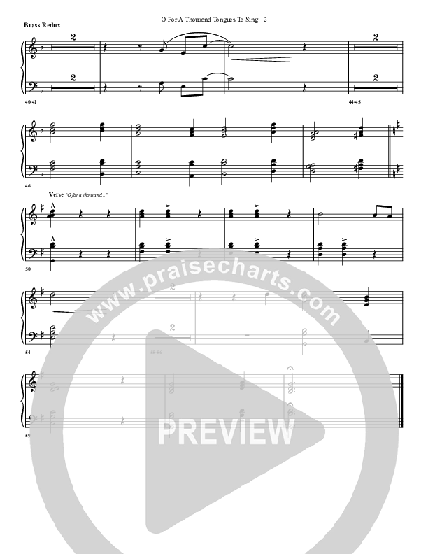 O For A Thousand Tongues Synth Brass (G3 Worship)