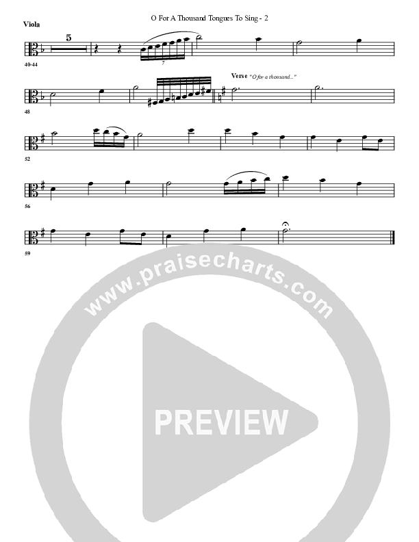 O For A Thousand Tongues Viola (G3 Worship)