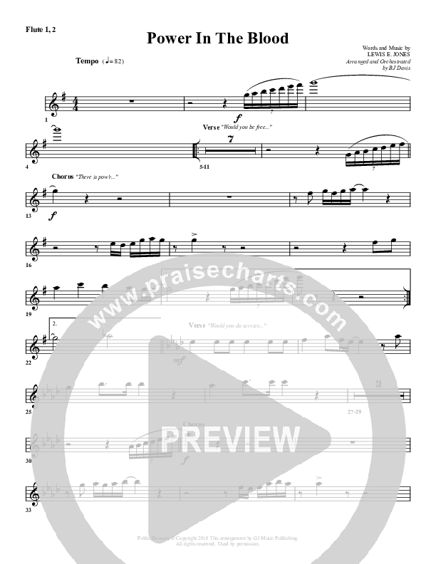 Power In The Blood Flute (G3 Worship)