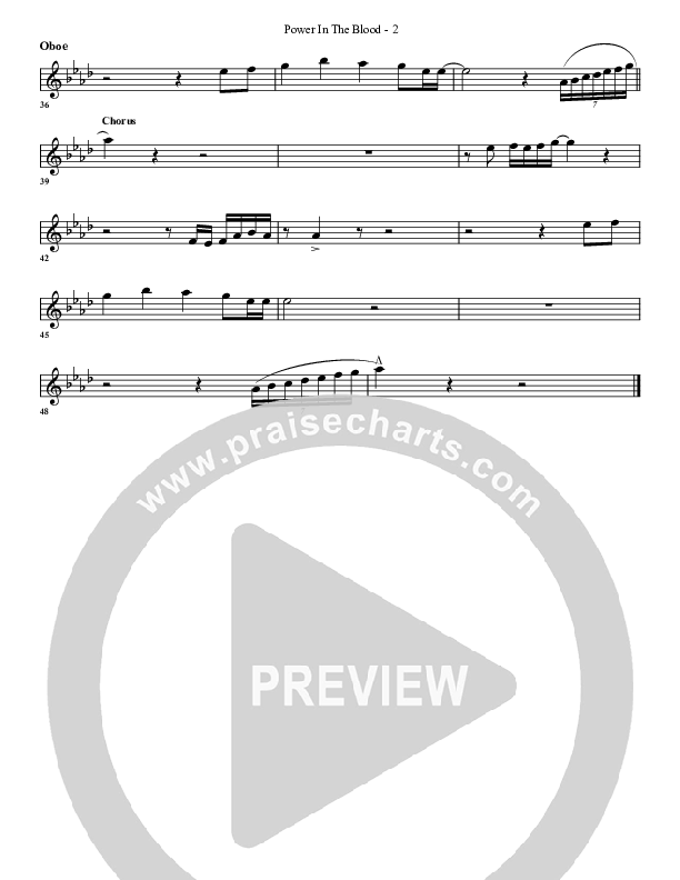 Power In The Blood Oboe (G3 Worship)