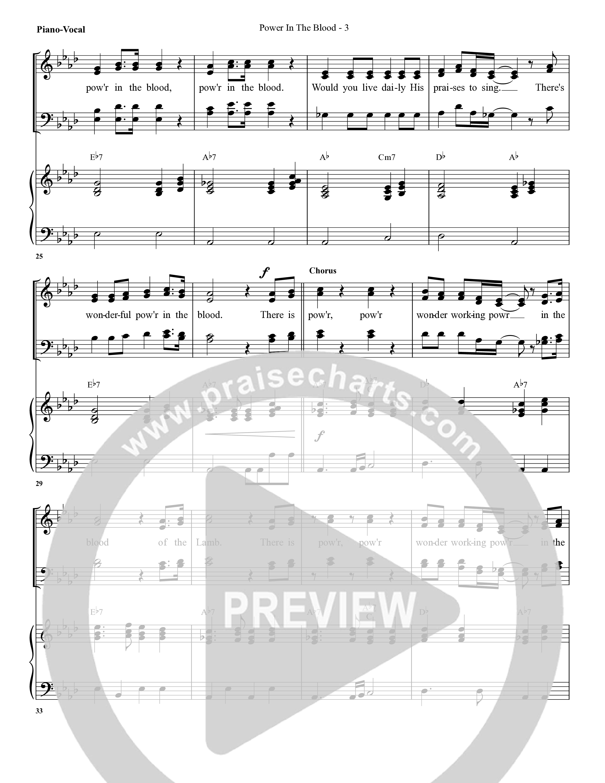 Power In The Blood Piano/Vocal (G3 Worship)
