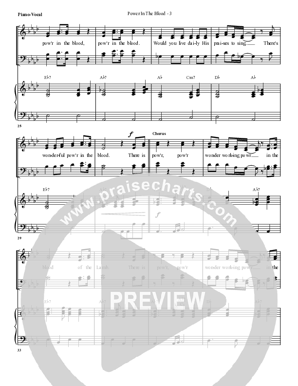 Power In The Blood Sheet Music PDF (G3 Worship) - PraiseCharts