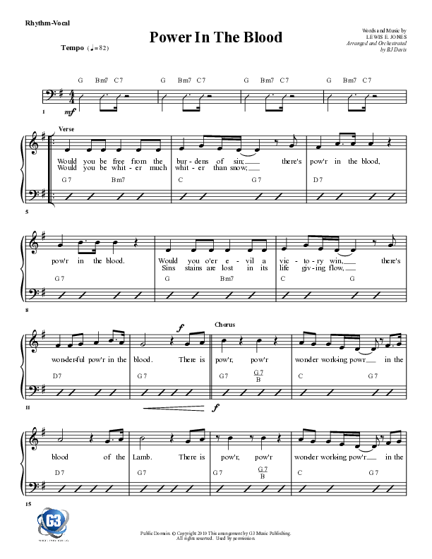 Power In The Blood Rhythm/Vocal (G3 Worship)