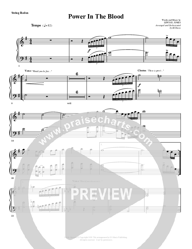 Power In The Blood Synth Strings (G3 Worship)