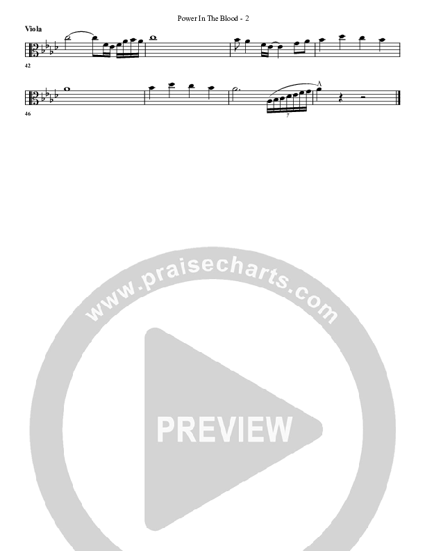 Power In The Blood Viola (G3 Worship)