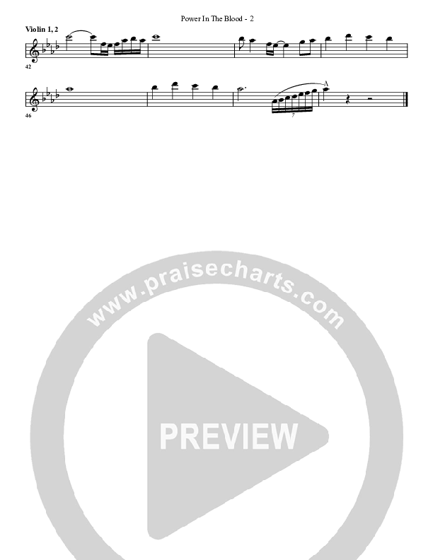 Power In The Blood Violin 1/2 (G3 Worship)