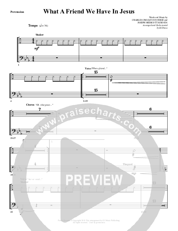 What A Friend We Have In Jesus Percussion (G3 Worship)