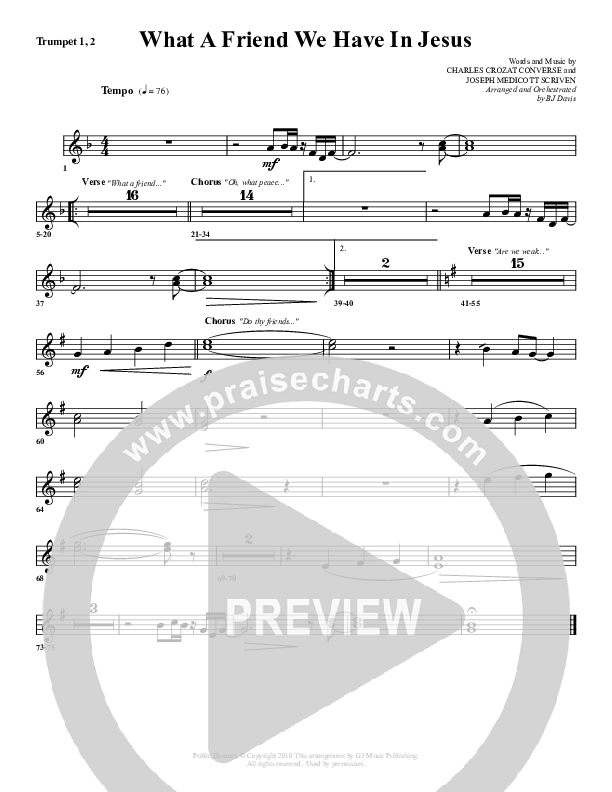 What A Friend We Have In Jesus Trumpet 1,2 (G3 Worship)