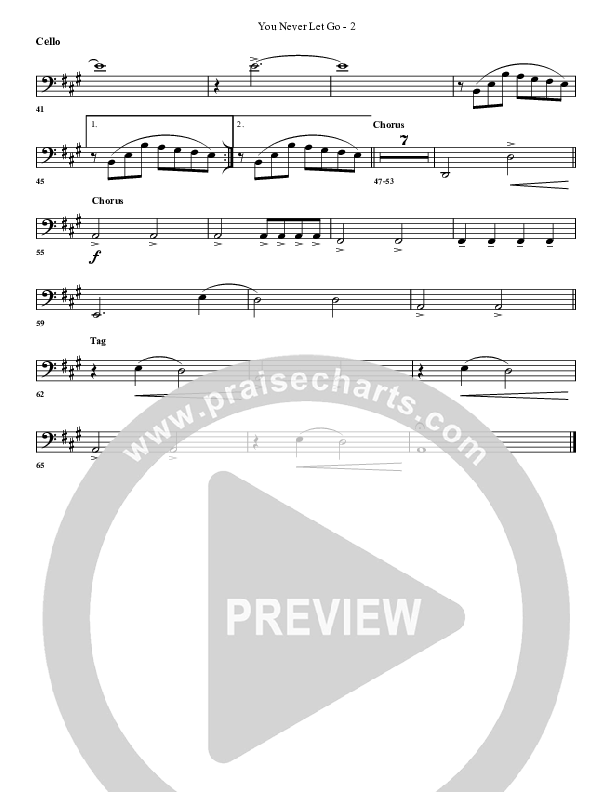 You Never Let Go Cello (G3 Worship)