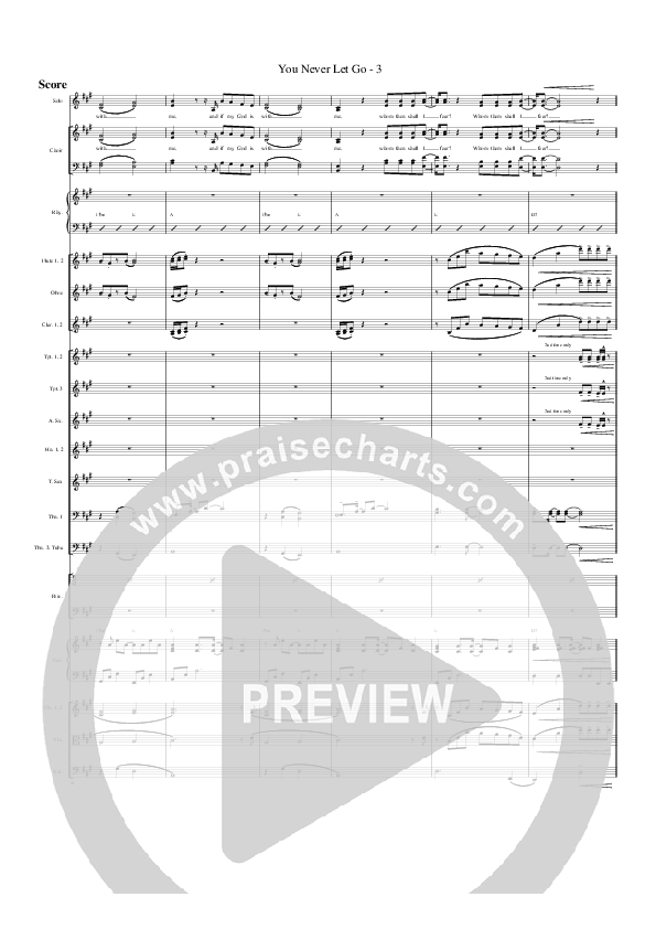 You Never Let Go Conductor's Score (G3 Worship)