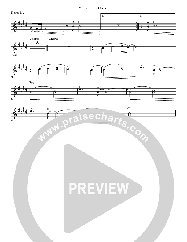 You Never Let Go French Horn 1/2 (G3 Worship)
