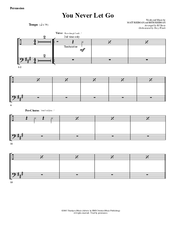 You Never Let Go Percussion (G3 Worship)