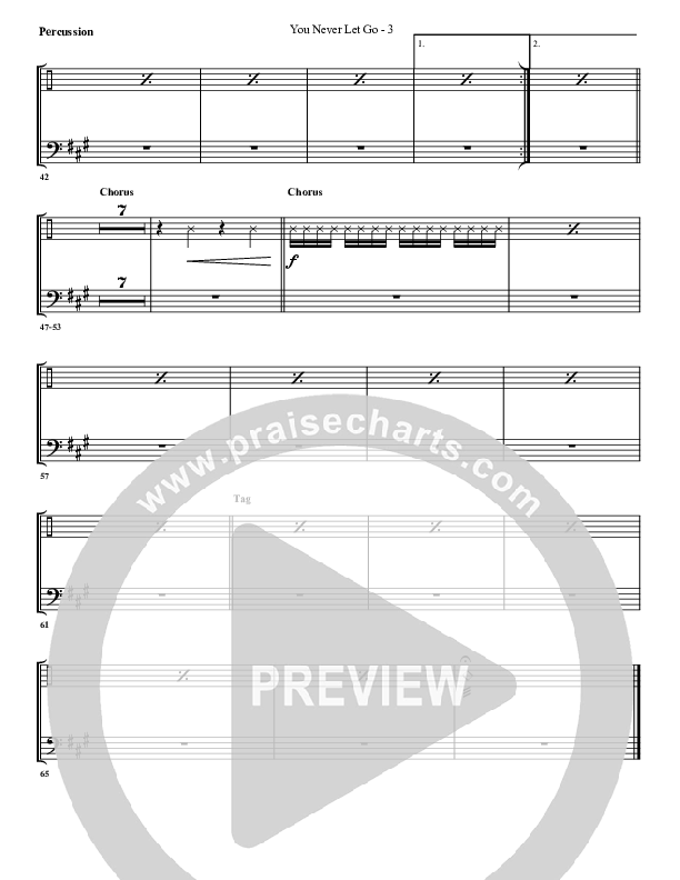 You Never Let Go Percussion (G3 Worship)