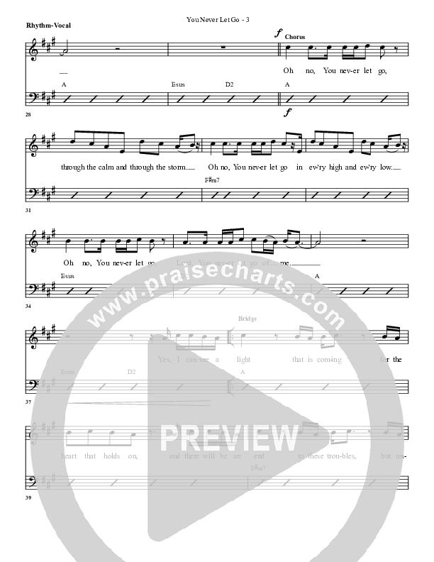 You Never Let Go Rhythm/Vocal (G3 Worship)