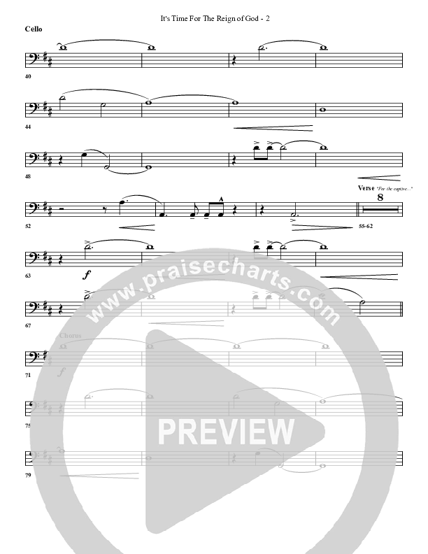 It's Time For The Reign Of God Cello (G3 Worship)