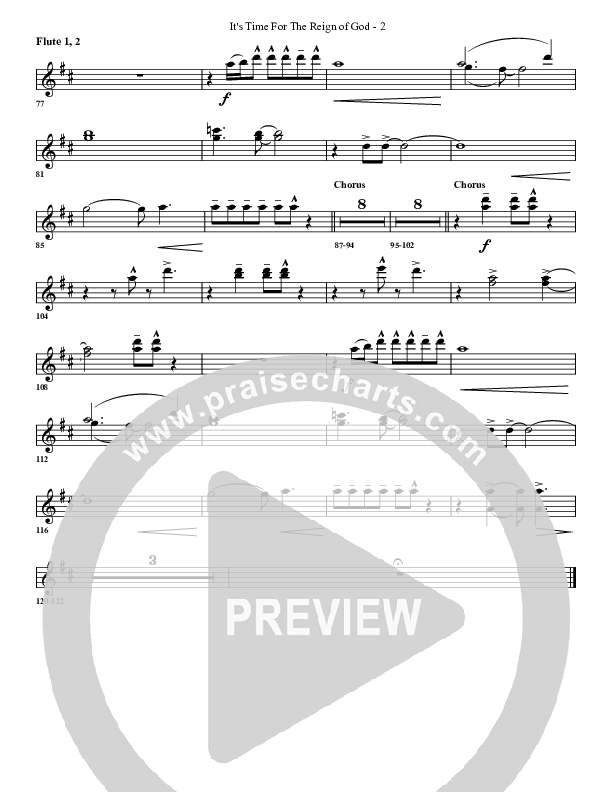 It's Time For The Reign Of God Flute 1/2 (G3 Worship)