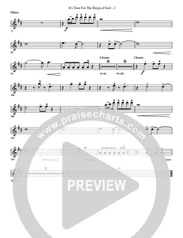 It's Time For The Reign Of God Oboe (G3 Worship)